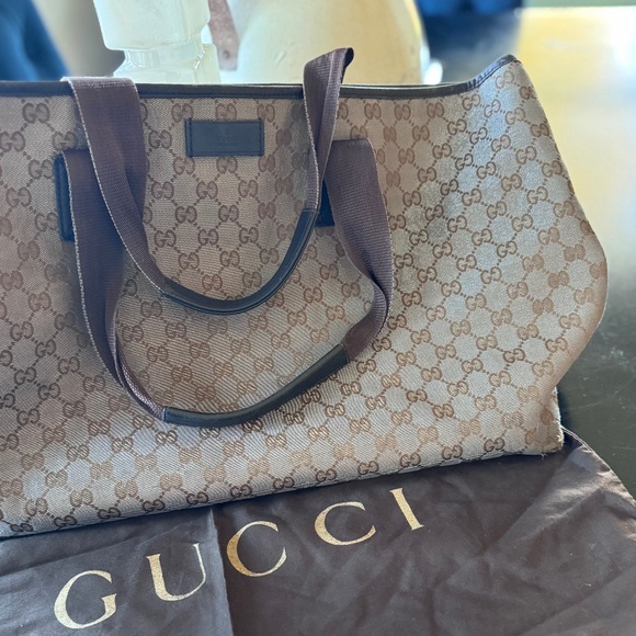 Gucci GG Canvas Large "Simmer" Tote Bag - Picture 1 of 16